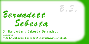 bernadett sebesta business card